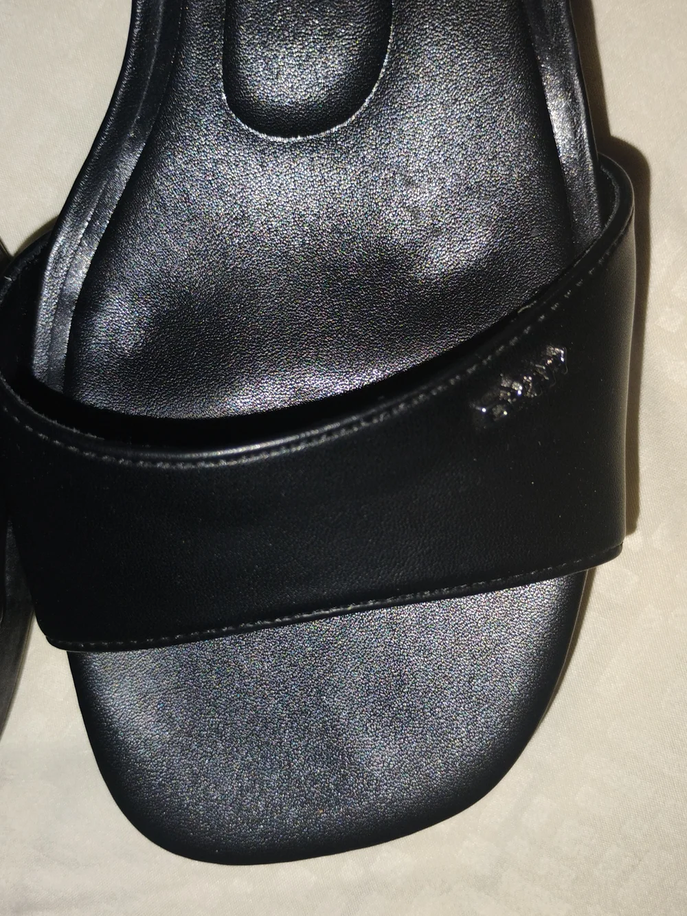DKNY Black Ankle-Strap Block Heel Sandals
